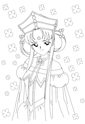 Beauty Of Sailor Moon Coloring Page